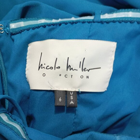 Nicole Miller Strapless Ruched Evening Gown Size 6 Womens - Picture 2 of 13